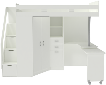 Кровать-чердак КарИВи Мийа Белый  Белый