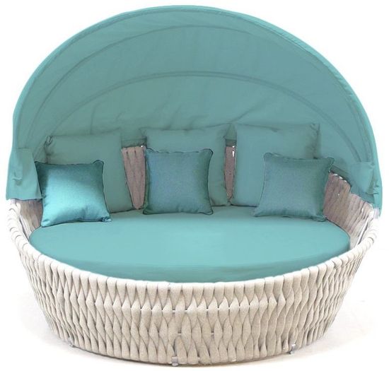 Лаунж-диван плетеный Samui бирюзовый