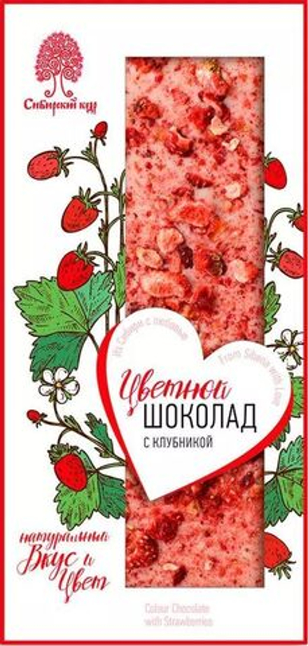 Цветной шоколад с клубникой