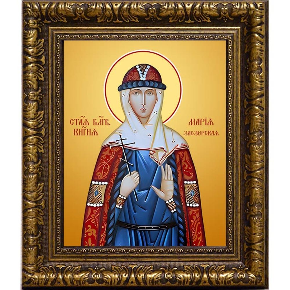 Мария Заозерская благоверная княгиня. Икона на холсте.