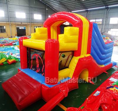 Детский надувной батут "Отличное настроение" 6*2,2*2,8 м