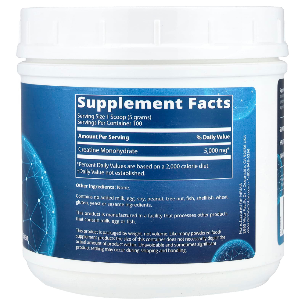 MRM Nutrition, Моногидрат креатина 500, 500 г (1,1 фунта)