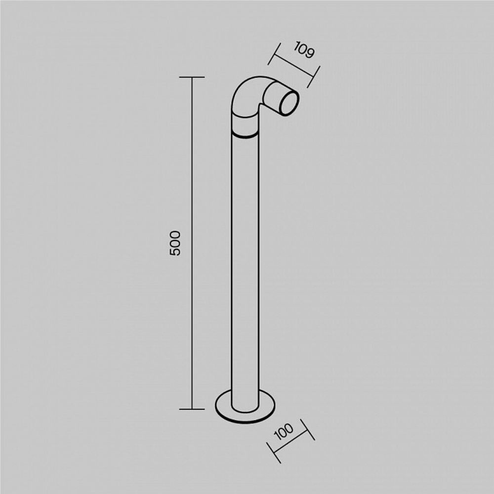 Наземный высокий светильник Maytoni Sleek O477FL-L2GF3K