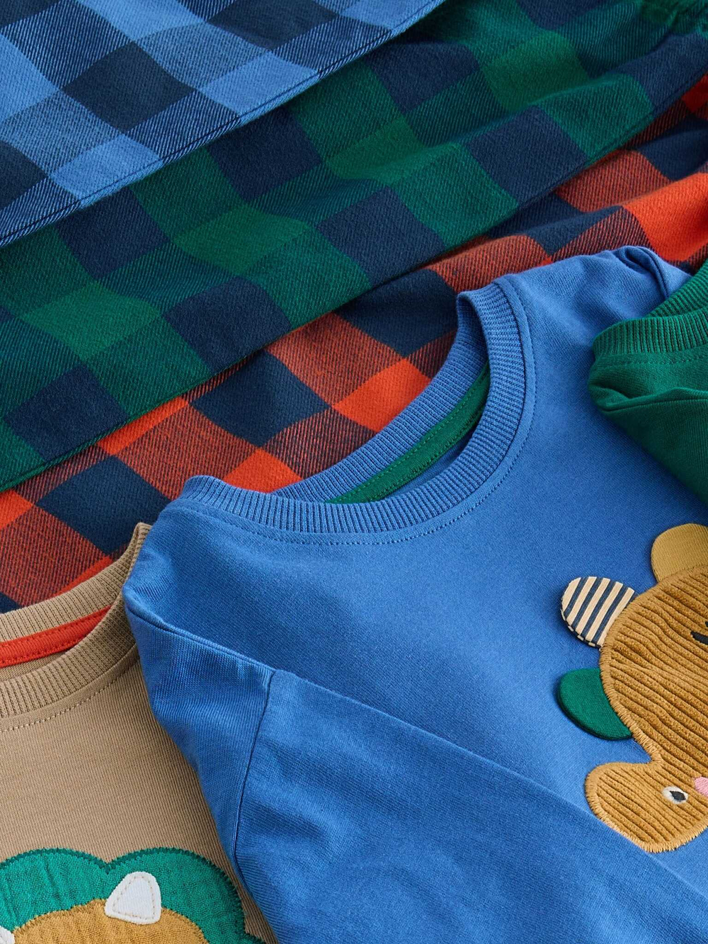 Пижама для мальчика Next K98-565, 3 шт., Синий, Зеленый, Бежевый