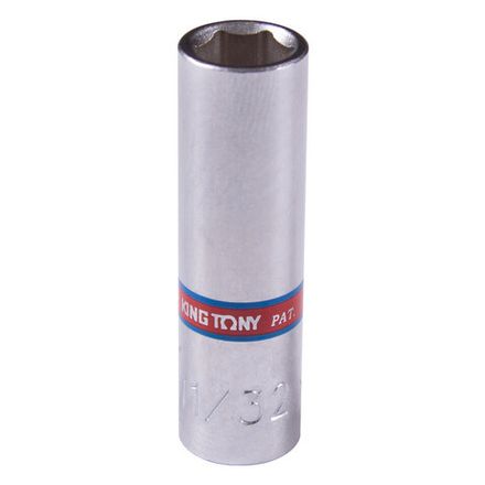 Цена на KING TONY (223511S) Головка торцевая глубокая шестигранная 1/4", 11/32", дюймовая