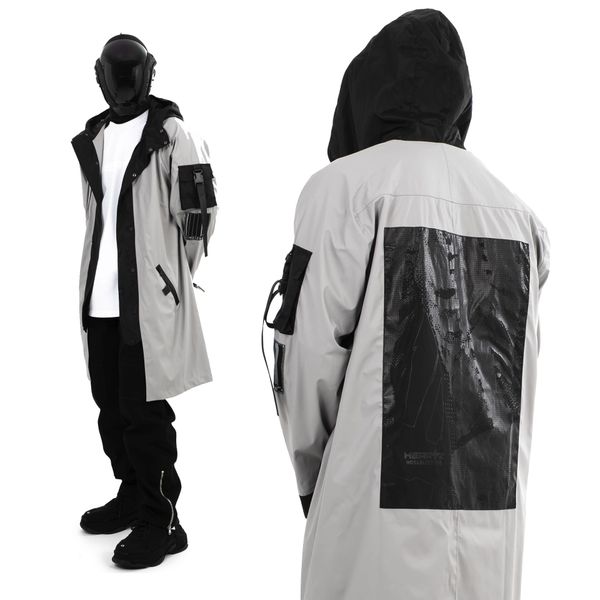 Плащ Mienai v1.1 Soft-Touch Windbreaker Longcoat серая - фото 3