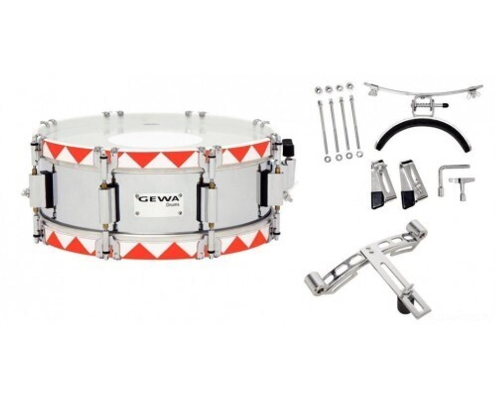 GEWA Marching Small Drum Steel Chrome HW RH 13x5.5&quot; маршевый малый барабан