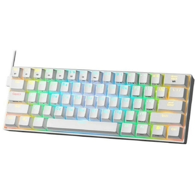 Redragon Беспроводная клавиатура Draconic RU,RGB, bluetooth 5.0, White [77810]