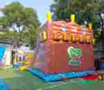 Большой надувной батут-горка "Фрегат-2" 11*5*5 м