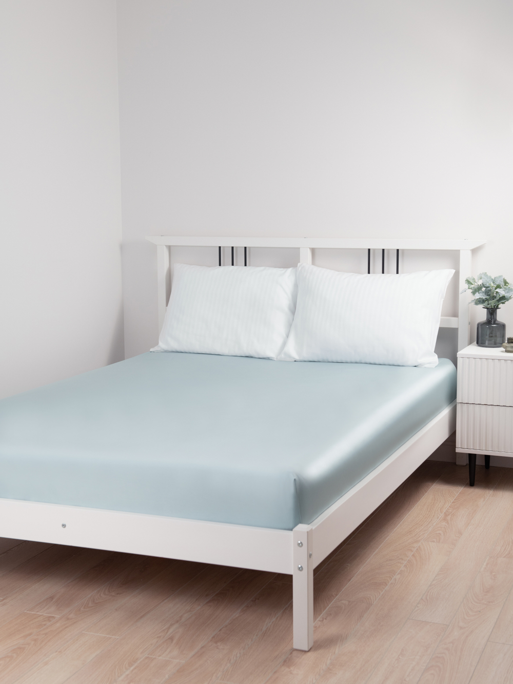 PLACIDITY Простыня натяжная сатин бирюзовый