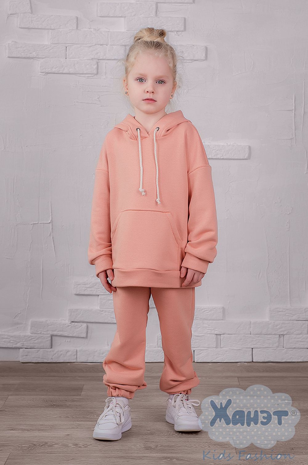 Костюм (брюки и толстовка) лосось