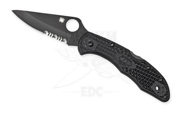 Складной нож Spyderco Delica C11PSBBK c клинком из стали VG-10, рукоять FRN