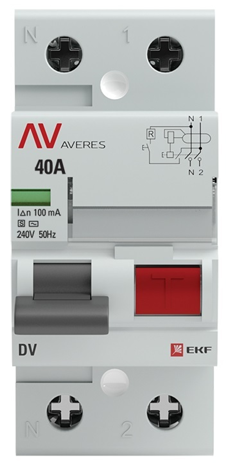 УЗО  EKF rccb-2-40-100-s-av