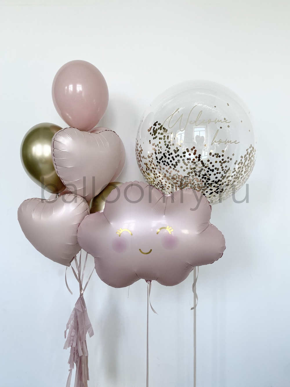 Набор шаров на выписку "Розове небо"