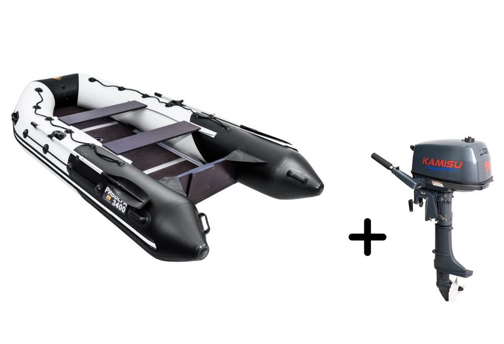 Ривьера 3400 СК МАКСИМА + KAMISU T 5 BMS (комплект лодка + мотор)