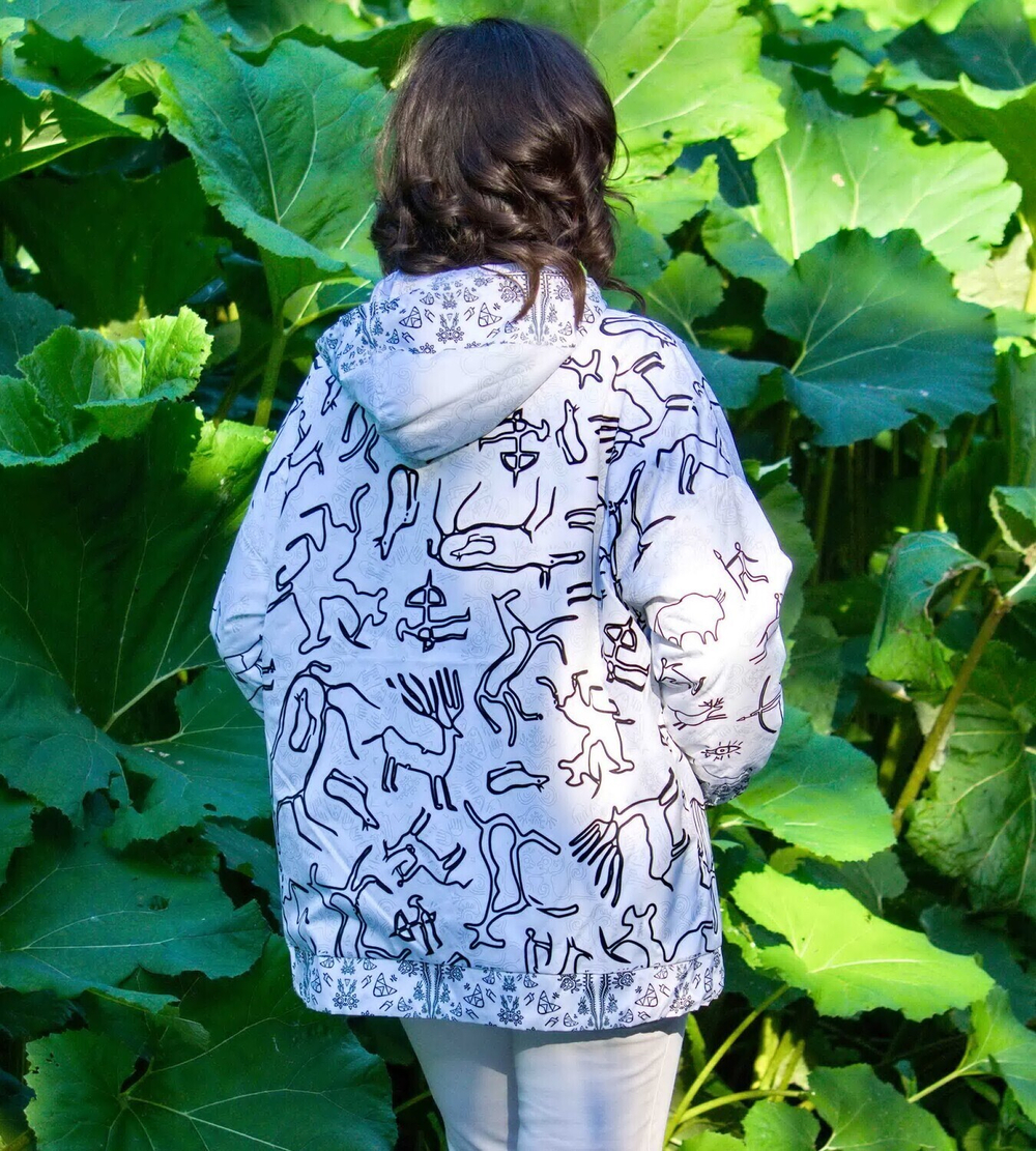 Куртка "Петроглиф", по мотивам наскальных рисунков древних людей.