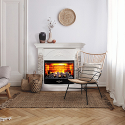 Электрокамин RealFlame Athena GR WT белый с очагом 3D Firestar 25,5