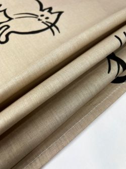 Простынь "КОТИКИ (беж)" 150х215 см  Сказка сатин