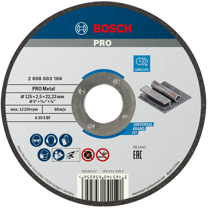 Отрезной диск Standard for Metal 125 х 2,5 мм BOSCH 2608603166