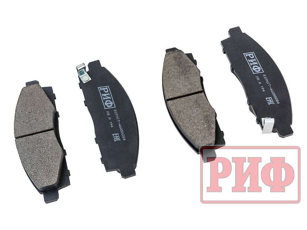 Колодки тормозные передние РИФ Mitsubishi L200 2005+, Pajero Sport 2008-2015 OEM 4605A284, 4605B233, 4605A198