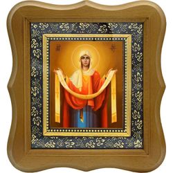 Покров Богородицы. Икона на холсте.