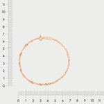 Браслет цепной плетения "Сингапур" для женщин из розового золота без вставок (арт. НБ 12-028 0.35)