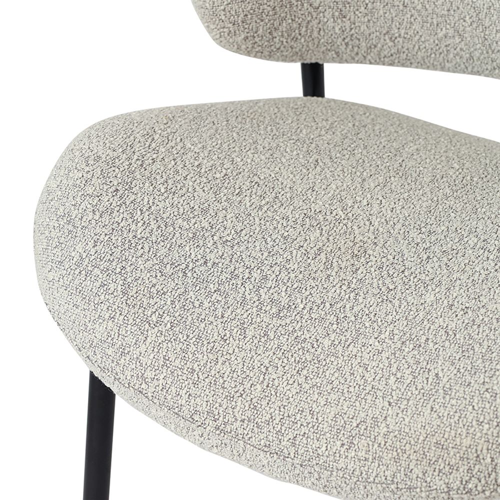 Стул Embrace, букле, светло-серый