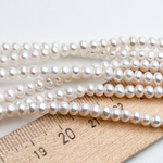 Жемчуг Микро рондели бусины (высокое качество!), размер около 4*3,3 мм, цена за отрезок 19 см (1/2 нити)