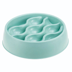 Миска для медленного кормления животных "Волна", морская волна