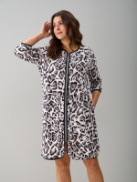 Халат Хм-562/серый-акварельлеопард