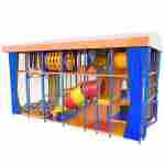 Детский уличный игровой лабиринт с крышей «Мандарин» 7,38×3,69×4,6 м