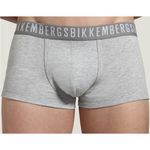 Мужские трусы хипсы серые набор 2 в 1 Bikkembergs CLASSIC BKK1UTR02BI/2