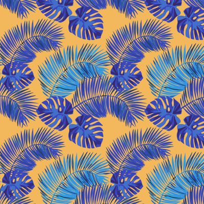 Листья пальмы и монстеры