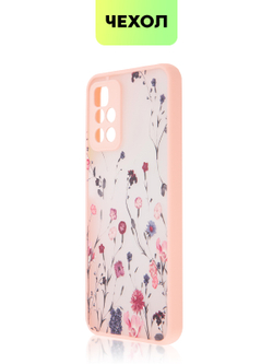 Чехол BROSCORP для Xiaomi Redmi 10 оптом (арт. XM-R10-ST-TPU-PINK-PRINT)