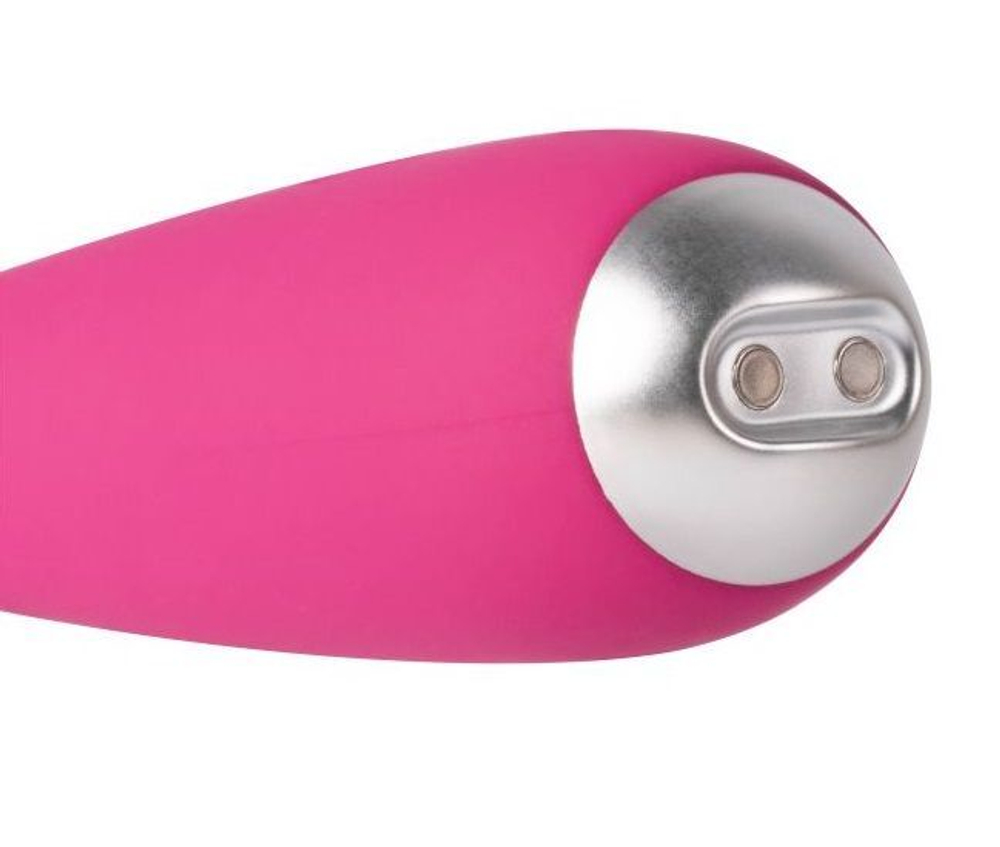 Ярко-розовый G-стимулятор IRIS Clitoral & G-spot Vibrator - 18 см.