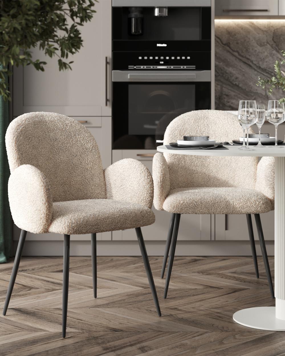 Стул Wave тэдди белый