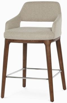 Полубарный стул Lord деревянный каркас и бежевая ткань сиденья
