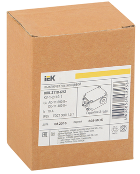 Выключатель концевой ВПК-2110-БУ2 толкатель IP65 IEK