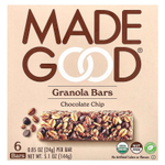 MadeGood, Батончики мюсли, шоколадная крошка, 6 батончиков, по 24 г (0,85 унции)