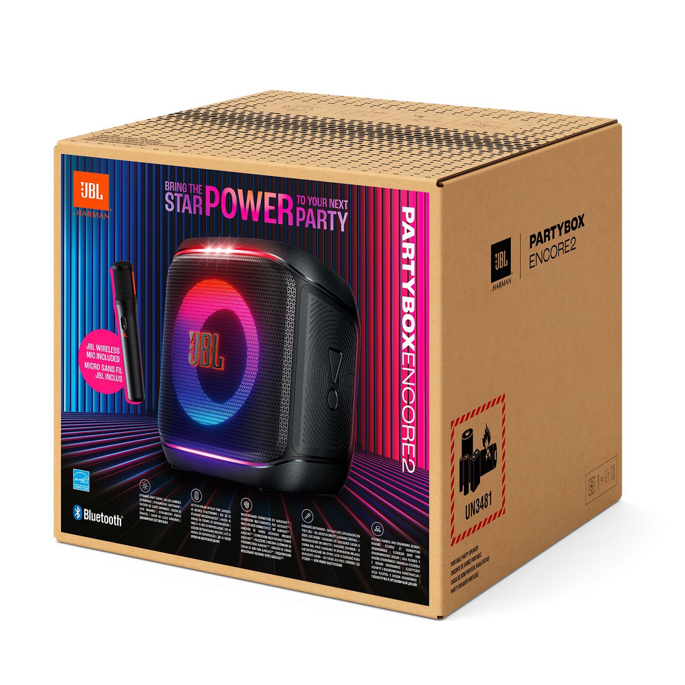 Портативная беспроводная Bluetooth колонка JBL PartyBox Encore 2 + микрофон