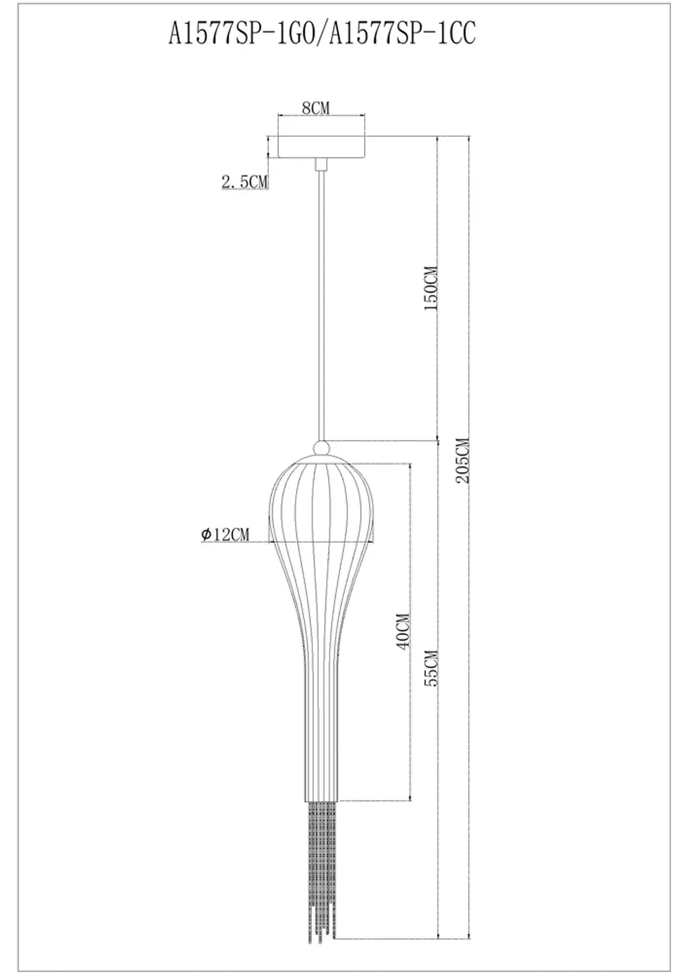 Подвесной светильник Arte Lamp WATERFALL