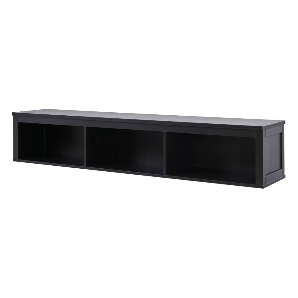 Полка навесная с 3 секциями Хемнэс Hemnes/ Кымор, 183х34х37 см, черный