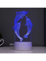 Светильник сенсорный «Дельфины» LED 7 цветов USB/от батареек
