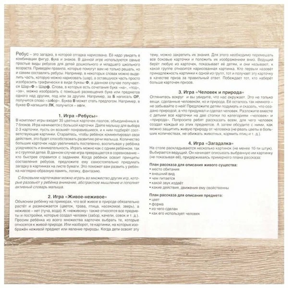 Игра настольная Русский стиль "Умные игры. Ребусы", картонная коробка И