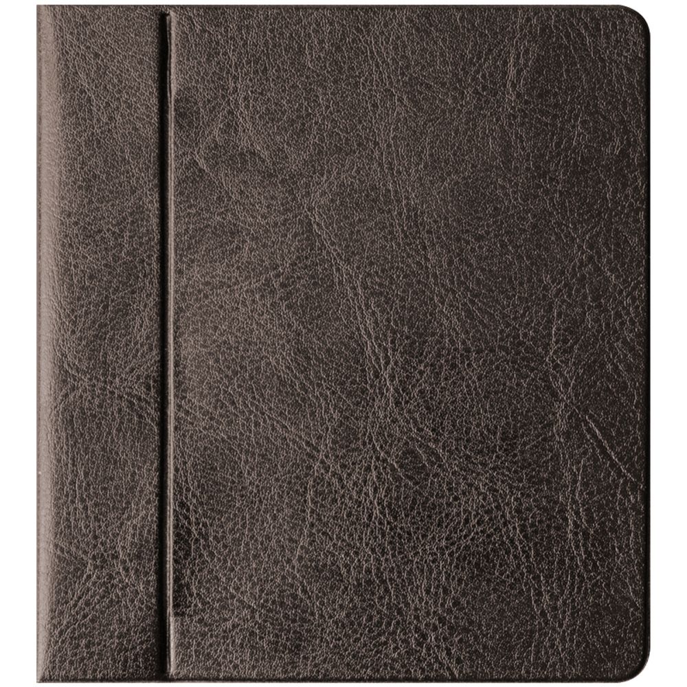 Кредитница на 32 карты 2 ряда, Спейс, ПВХ, коричневая, горизонтальная