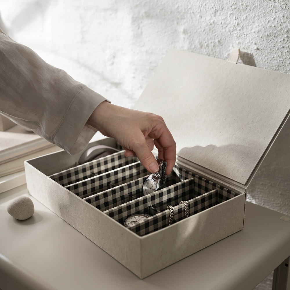 Короб для хранения IKEA RAGODLING (РАГОДЛИНГ), Бежевый, 30x18x6 см