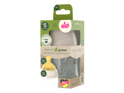 NIP Бутылочка пластиковая беж. "Cherry" 150 мл, с соской латекс 0+