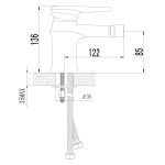 LM4408C (128R) Статус Смеситель для биде, хром (к/к 6)