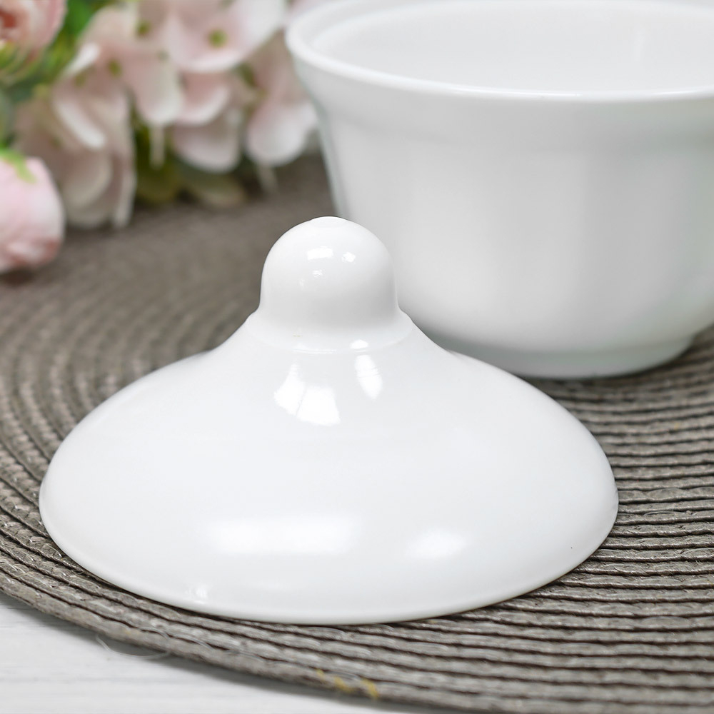 PARS OPAL TIDAL Сахарница 300мл с крышкой, белая