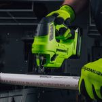 Лобзик акк. Greenworks GD24JS90, 24V, б/щет, 90 мм,0-3000/мин,4 ст.маятник,LED,1х4Ач,ЗУ,кор (3601707CUB)